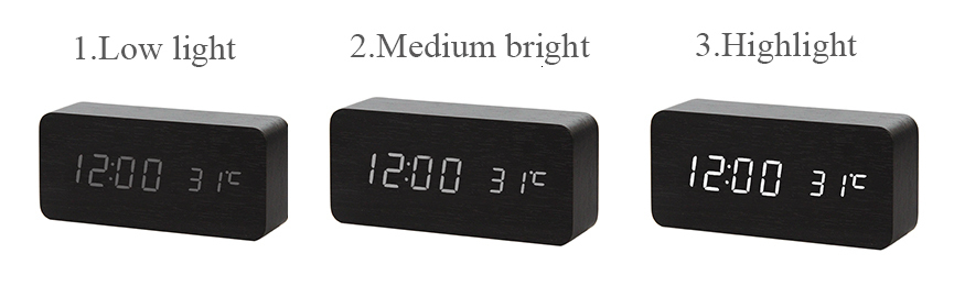 LED Digital Alarm Clock with Humidity and Temperature Sensors